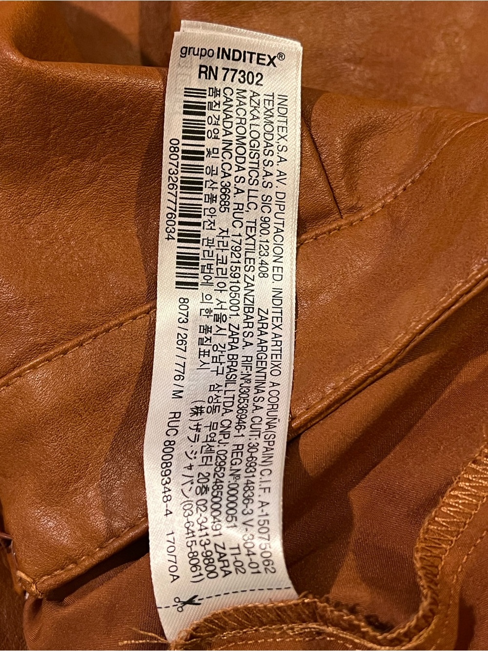 Zara Rust Brown Faux Leather Button-Front Mini Skirt with Belt size M. - Picture 9 of 10